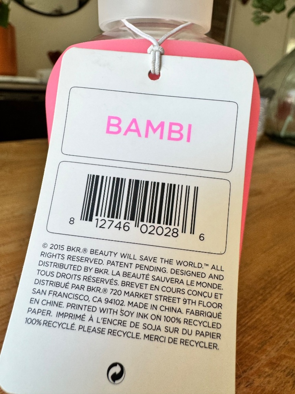 New bkr Glass Bottle 16oz - Bambi - Picture 2 of 2